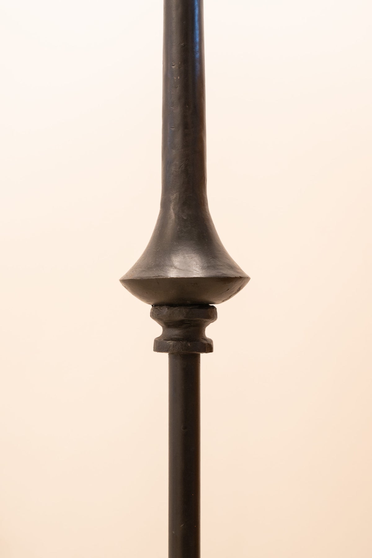 Black wrought iron floor lamp