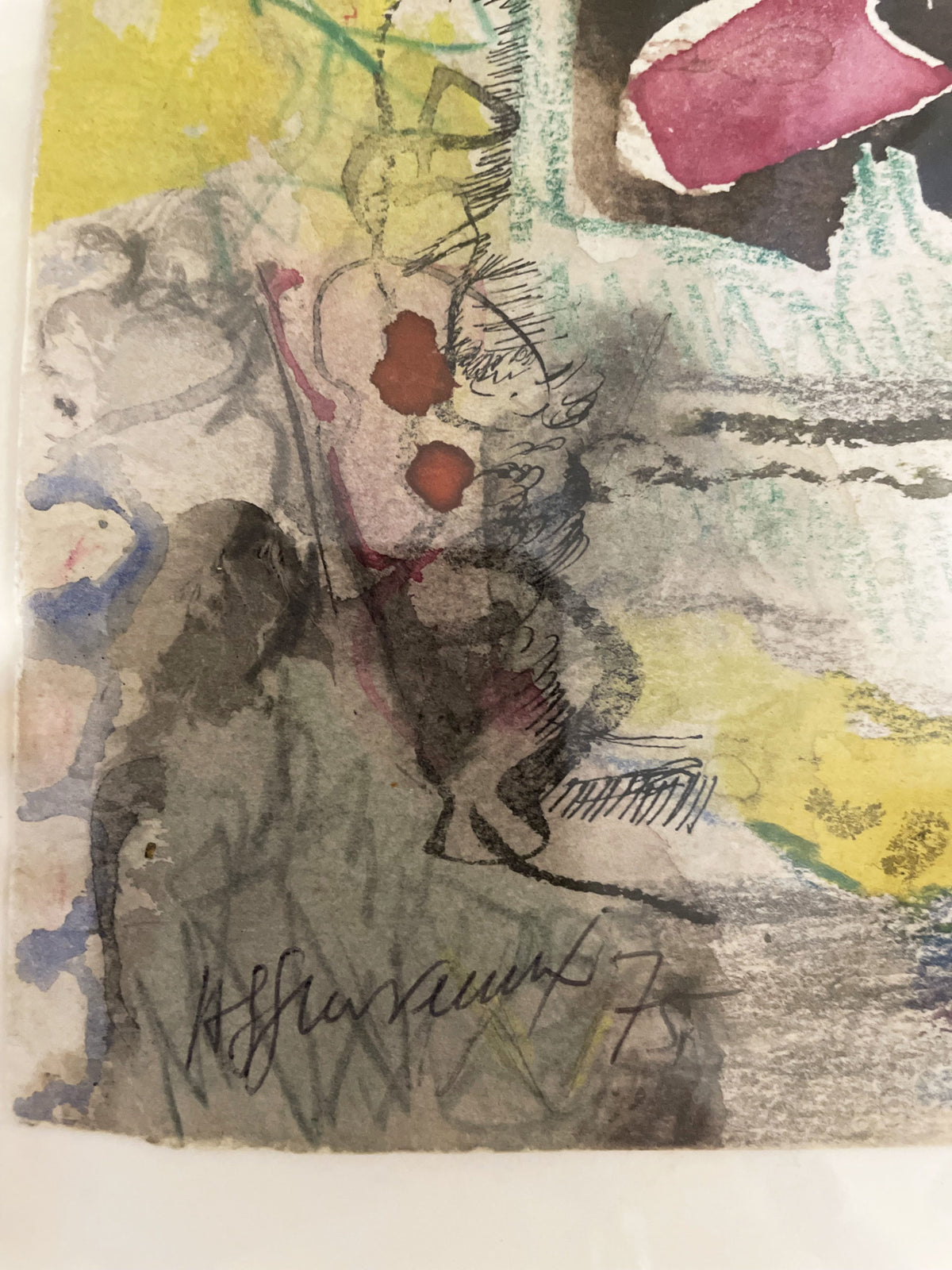 Aquarelle polychrome sur papier
