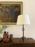 Paire de lampes à poser en fer forgé