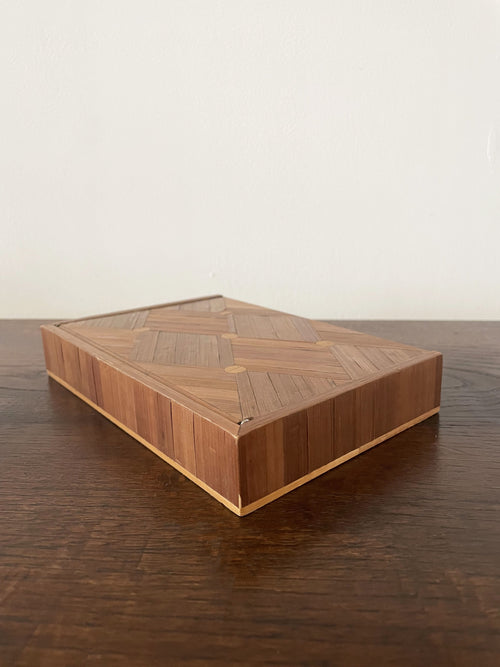 Art Deco straw marquetry box
