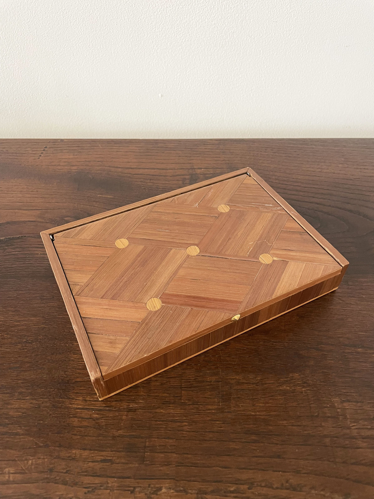 Art Deco straw marquetry box