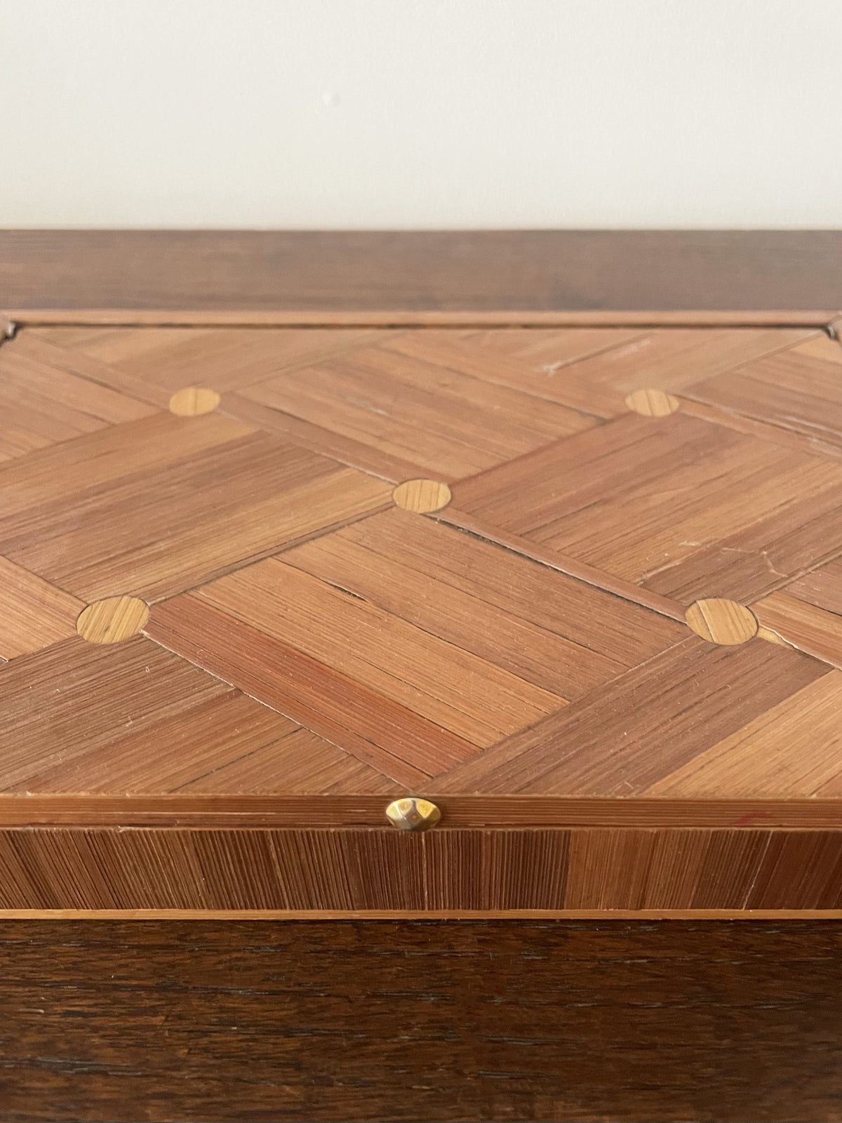 Art Deco straw marquetry box
