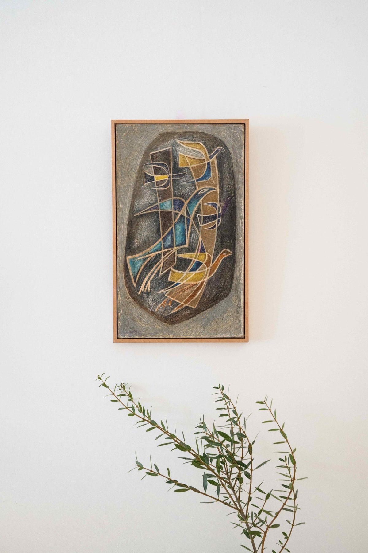 Peinture aux cinq oiseaux