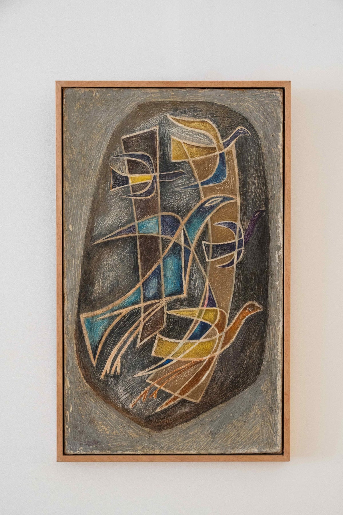 Peinture aux cinq oiseaux