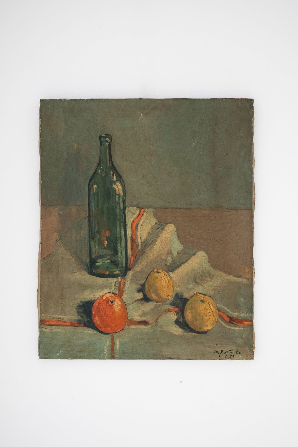 Nature morte à la bouteille et aux agrumes