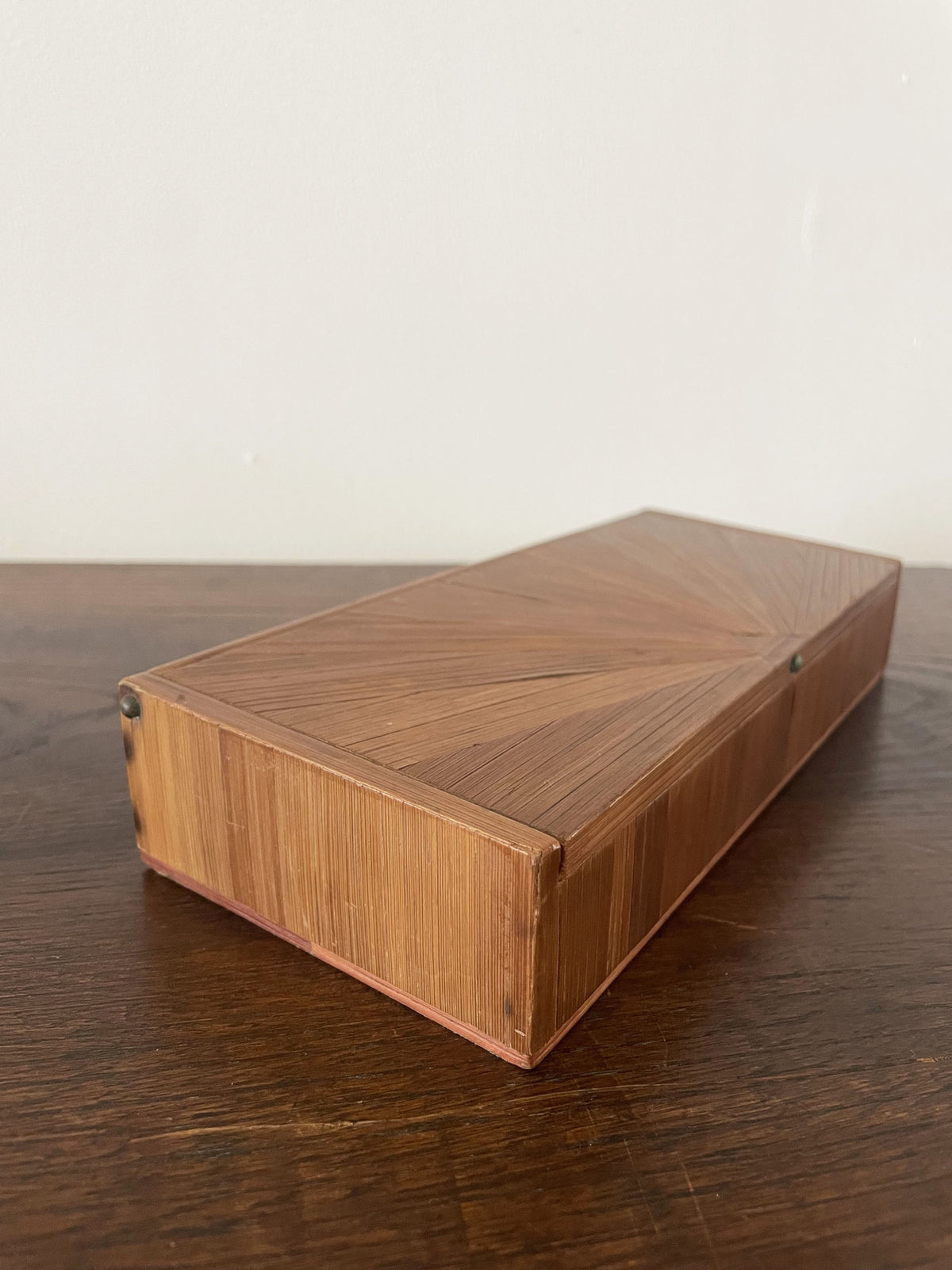 Art Deco straw marquetry box