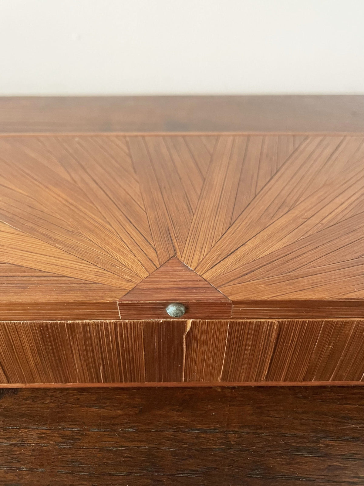 Art Deco straw marquetry box