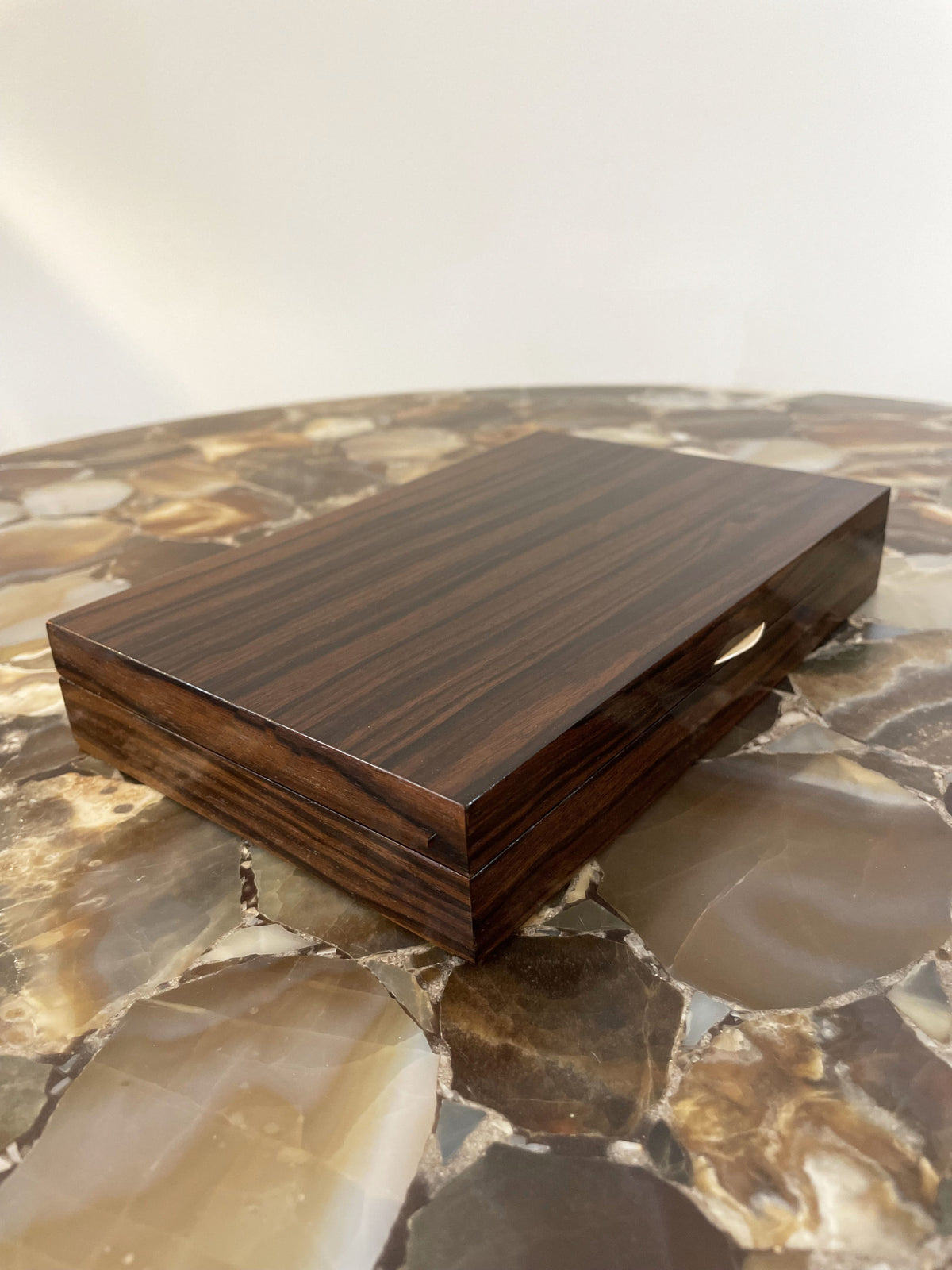 Caja Art Deco de ébano de Macassar