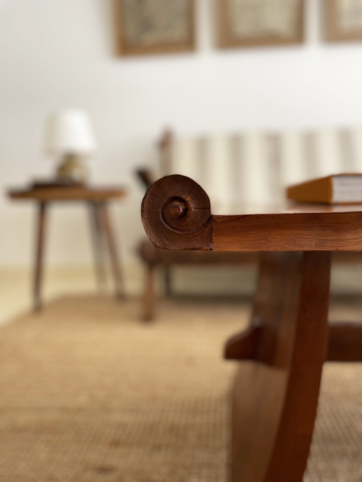 Art Deco walnut coffee table