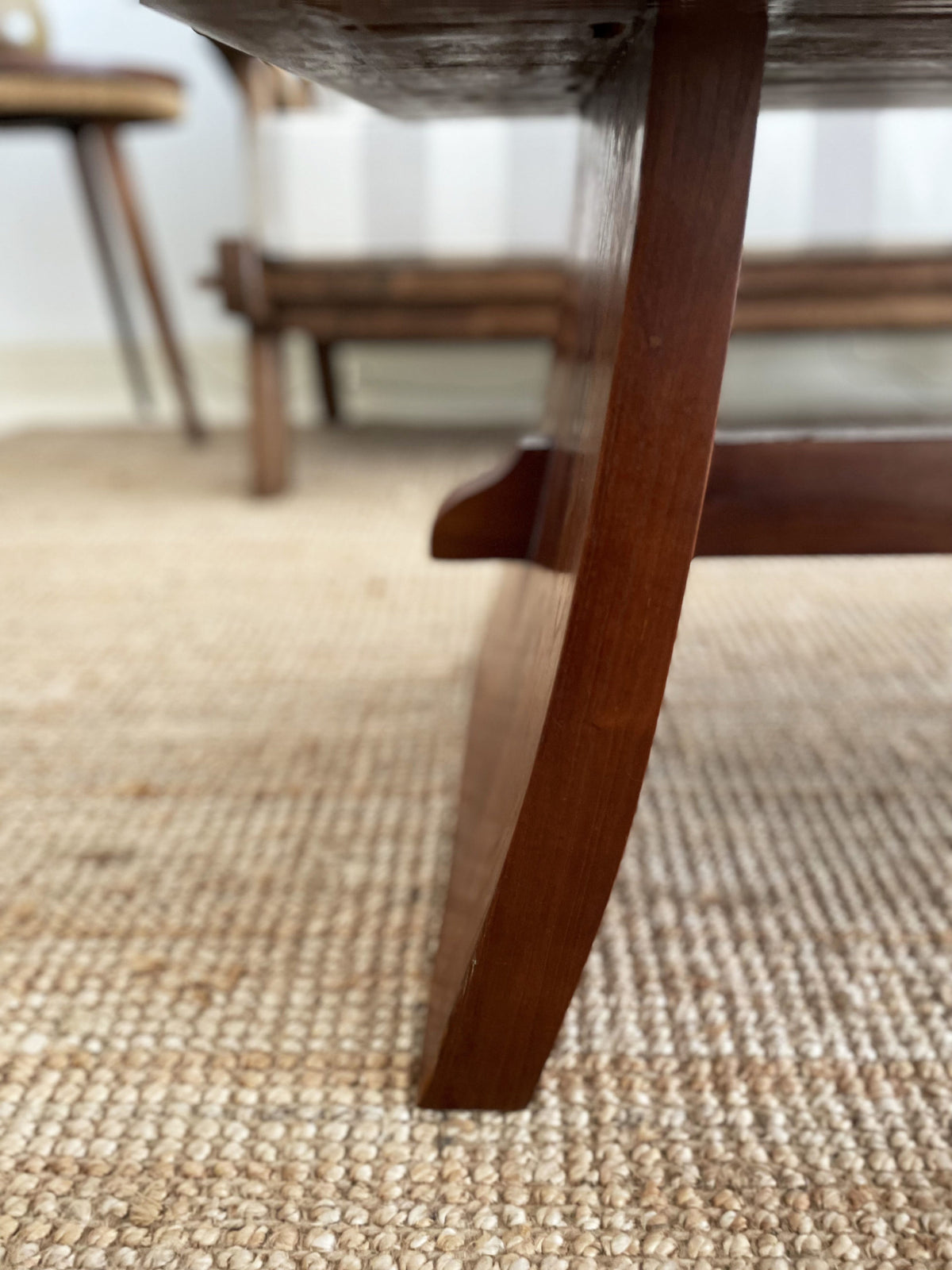 Art Deco walnut coffee table