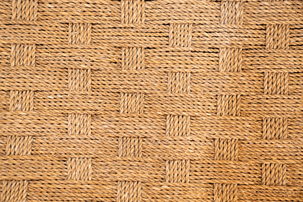 Banquette de deux places en chêne et sisal