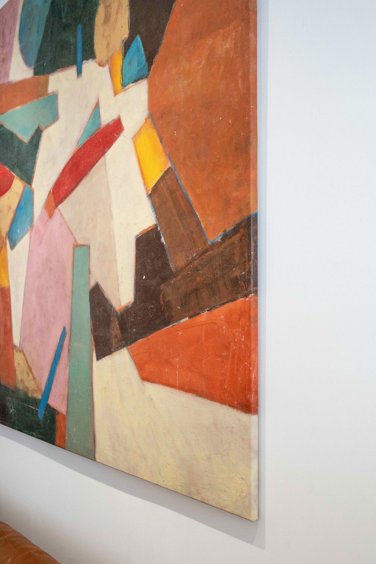 Grande acrylique polychrome sur toile