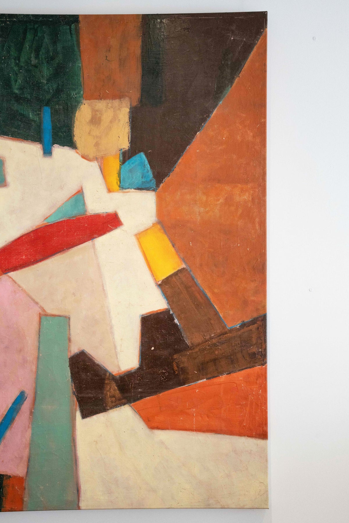 Grande acrylique polychrome sur toile