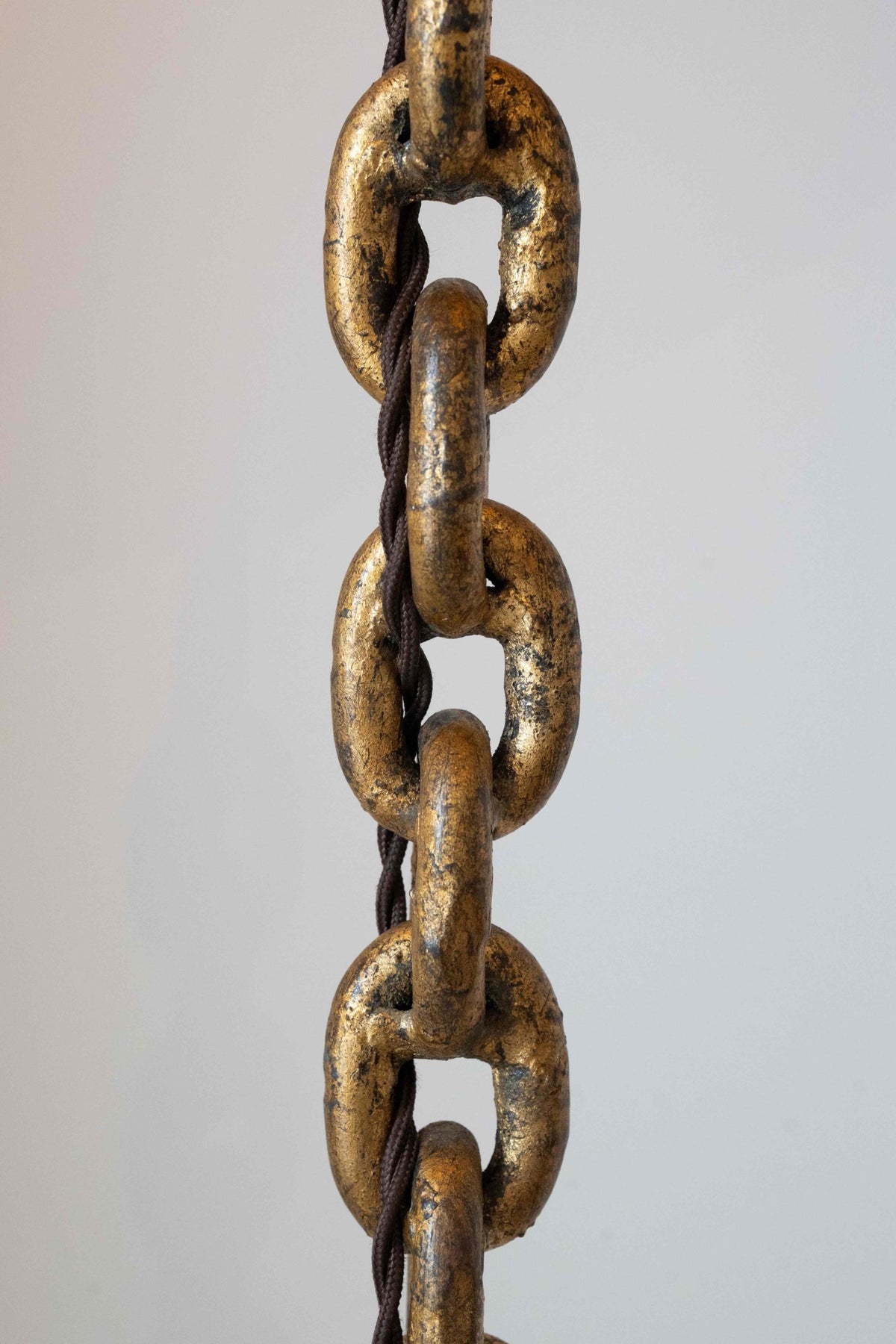 Gilded wrought iron floor lamp