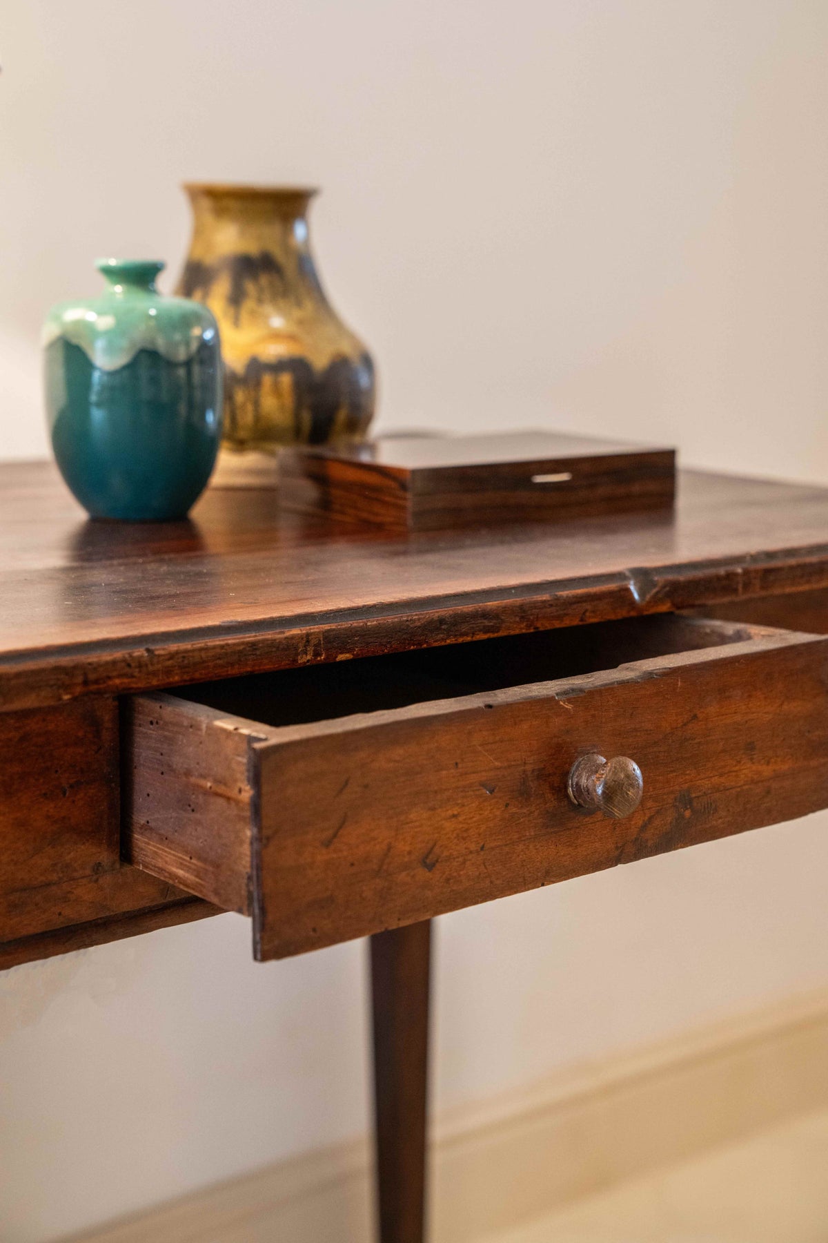A walnut desk