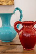 Vase couleur sang de boeuf à deux anses