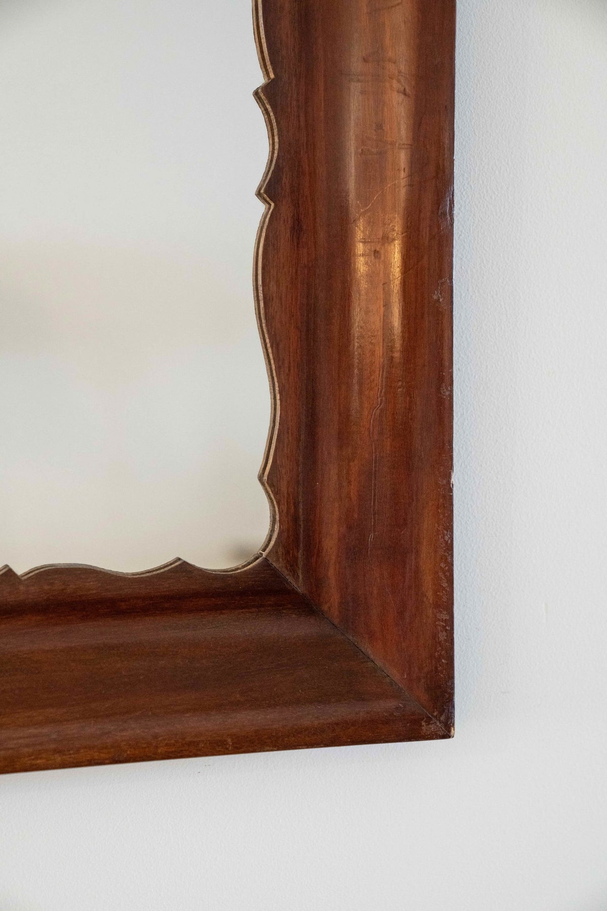 Pair of mirrors in mahogany
