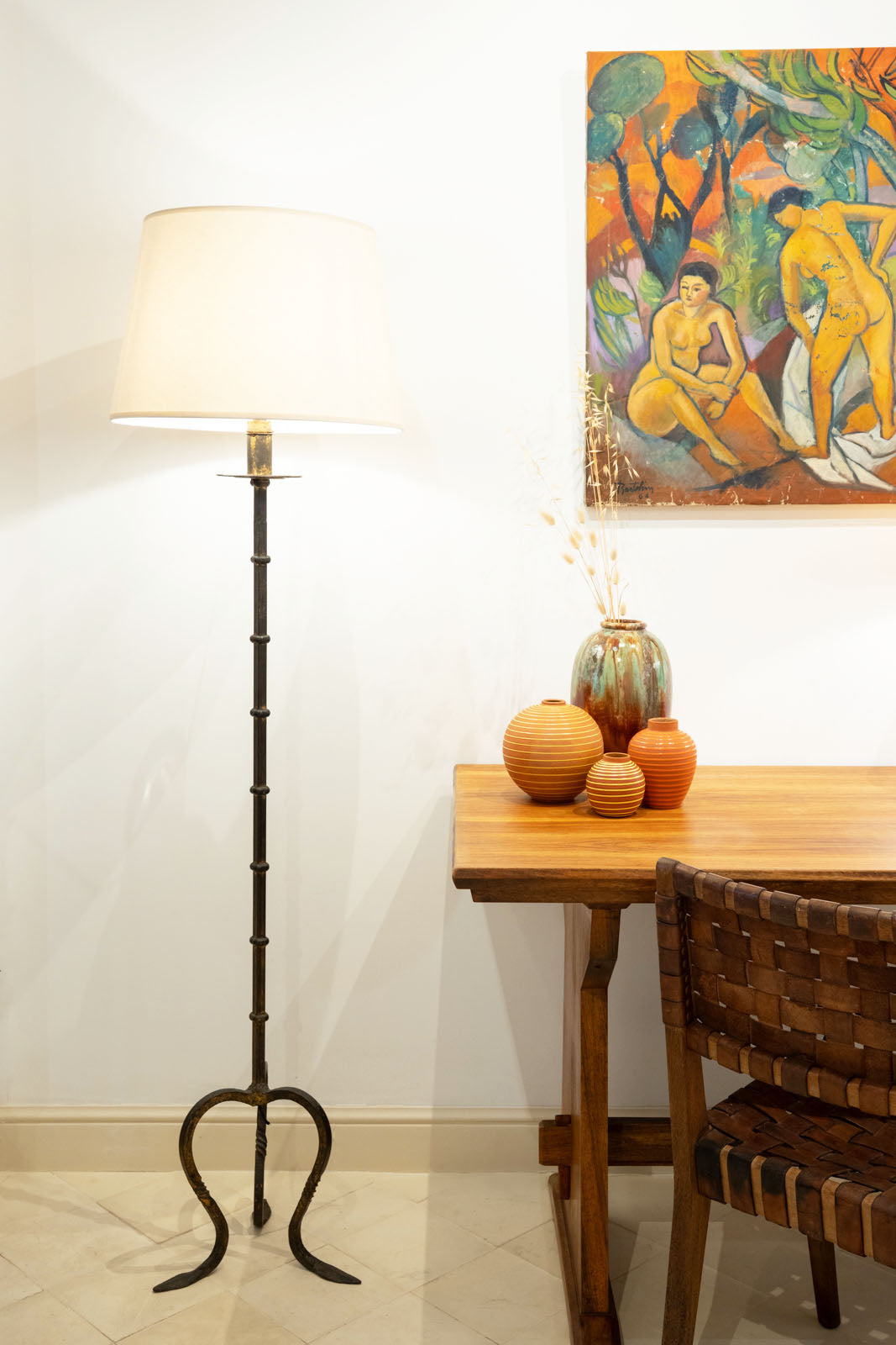 Lampadaire en fer forgé