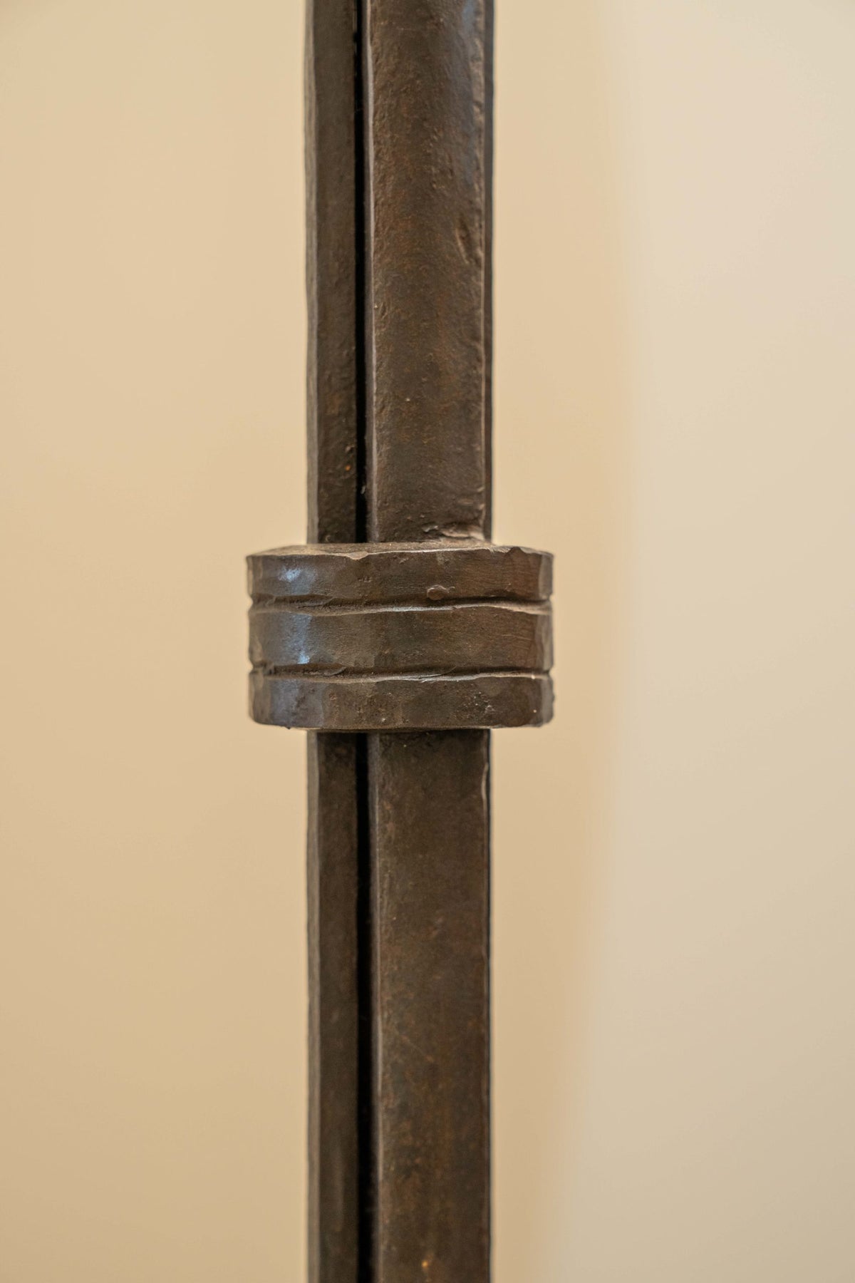 Tall wrought iron floor lamp