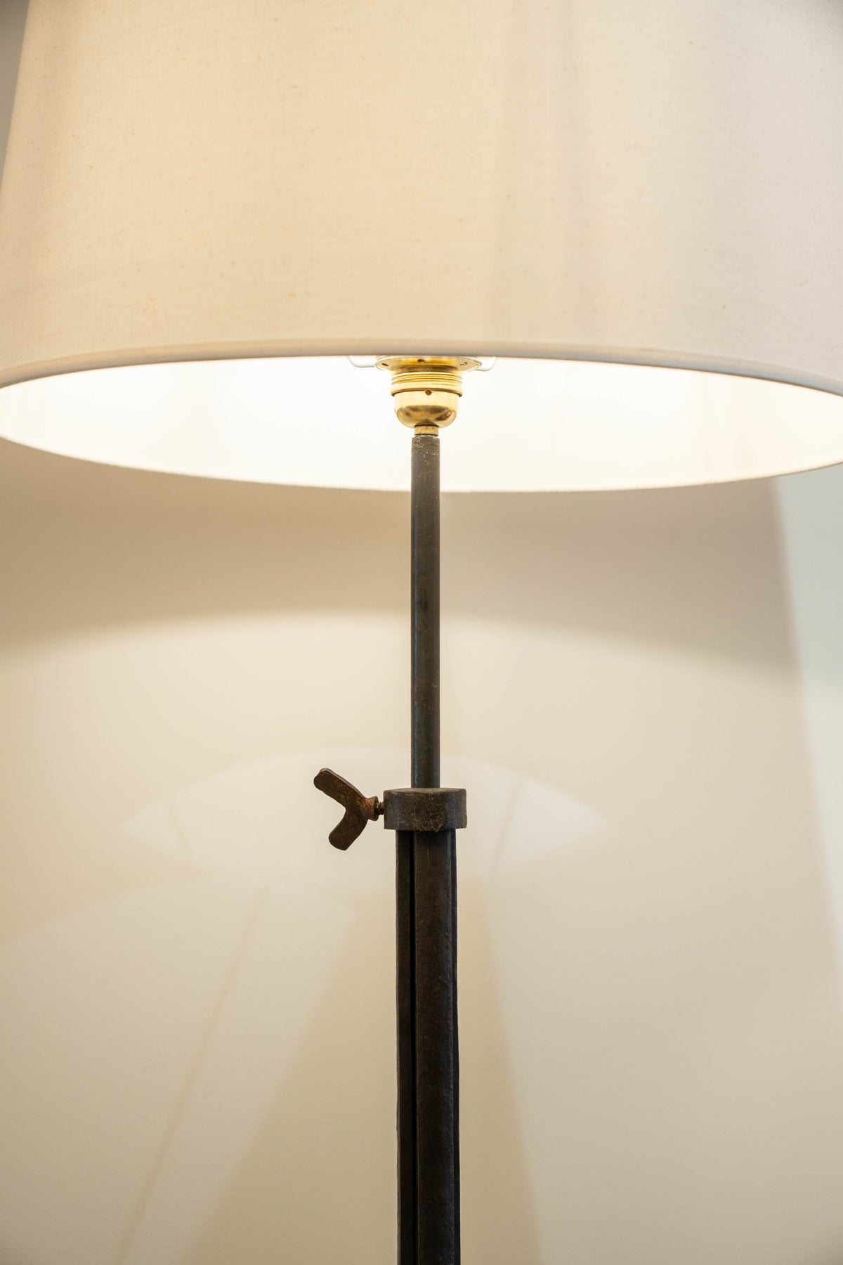 Tall wrought iron floor lamp