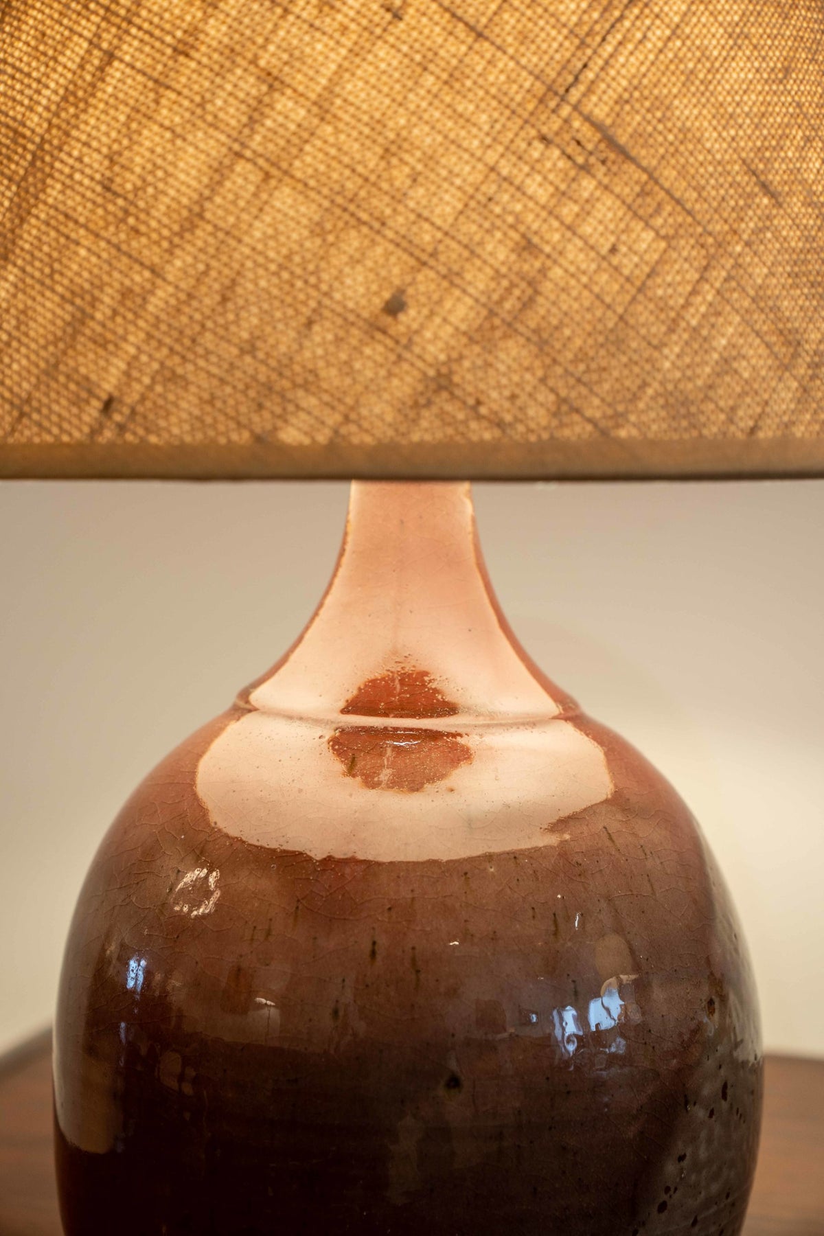 Lámpara de mesa en cerámica esmaltada